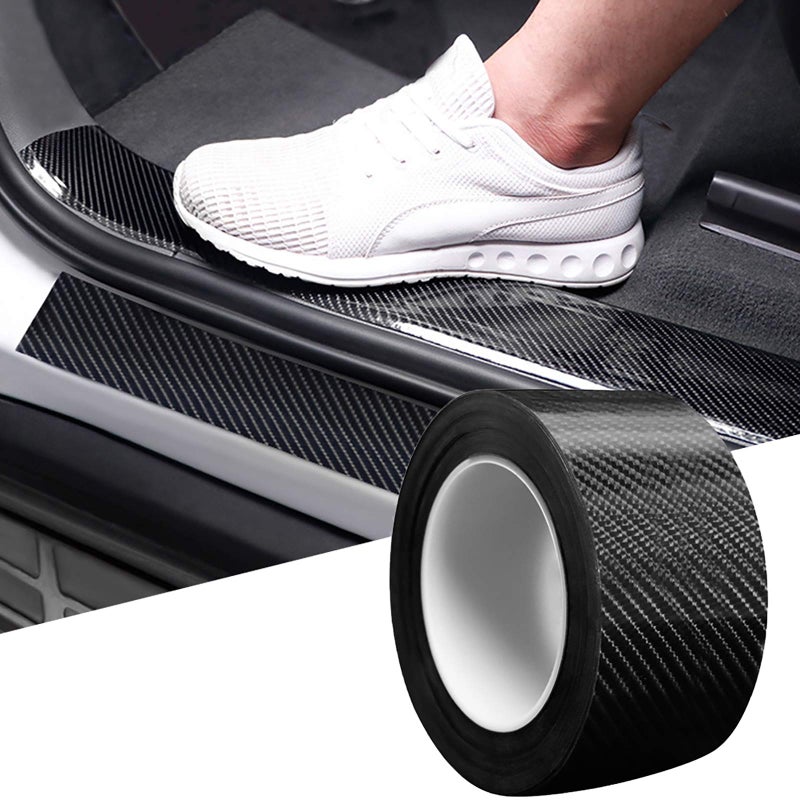 DGSL Car Door Edge Guards Door Sill Protector, 2.7In x 33Ft 5D Carbon Fiber Car Wrap Film, Vinyl Automotive Wrap Film Anti-Collision Fits for Most Vehicles (Black) - Image 1